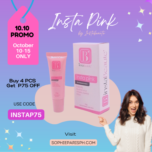Last FEW HOURS to go! Use code INSTAP75 to get your Insta Pink with P75 OFF. MInimum P600 purchase!