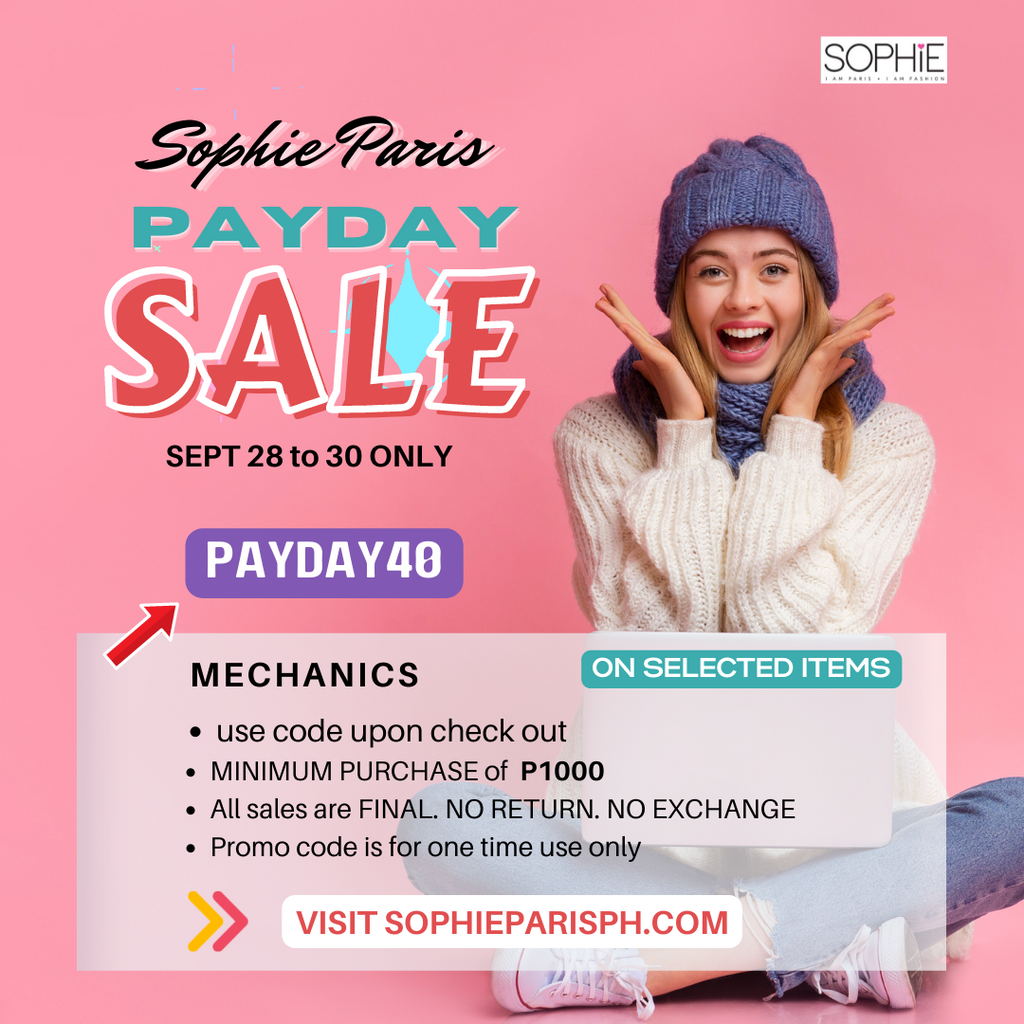 PAYDAY SALE SEPTEMBER 28-30 ONLY